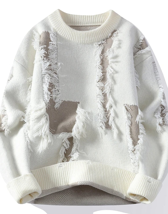 2024 Winter Fashion letter pattern Sweater Men Casual Knit Pullovers Mens Thick Warm Loose Knitted Sweaters Streetwear Man