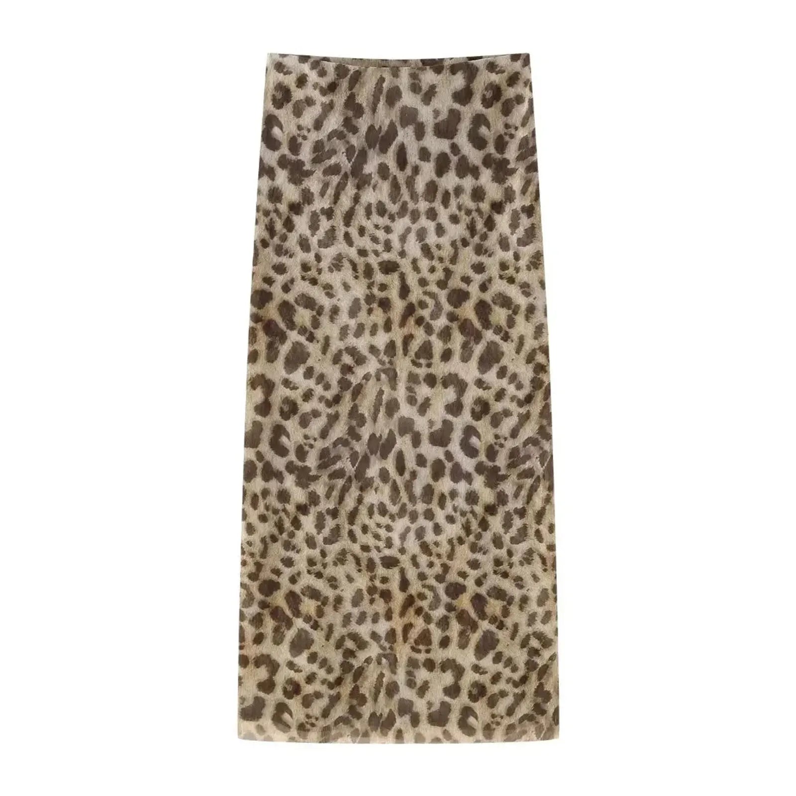 HH Women Leopard Print 2 Piece Outfit Midi Skirt Suit Sexy Summer Backless Strapless Crop Top Fashion Elegant Beach Party Sets