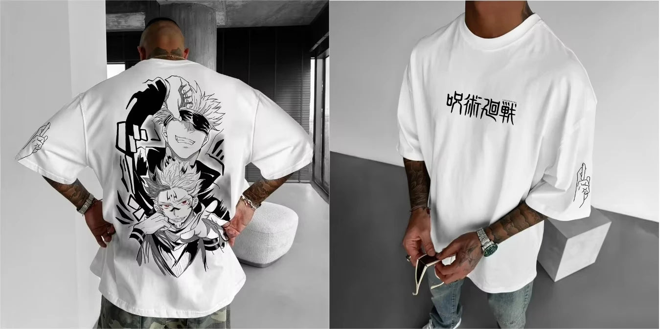 2026 New Unisex Vintage Anime Jujutsu Kaisen Graphics T Shirts Summer Trendy Man and Women Short Sleeved Tee Top Y2k Clothes