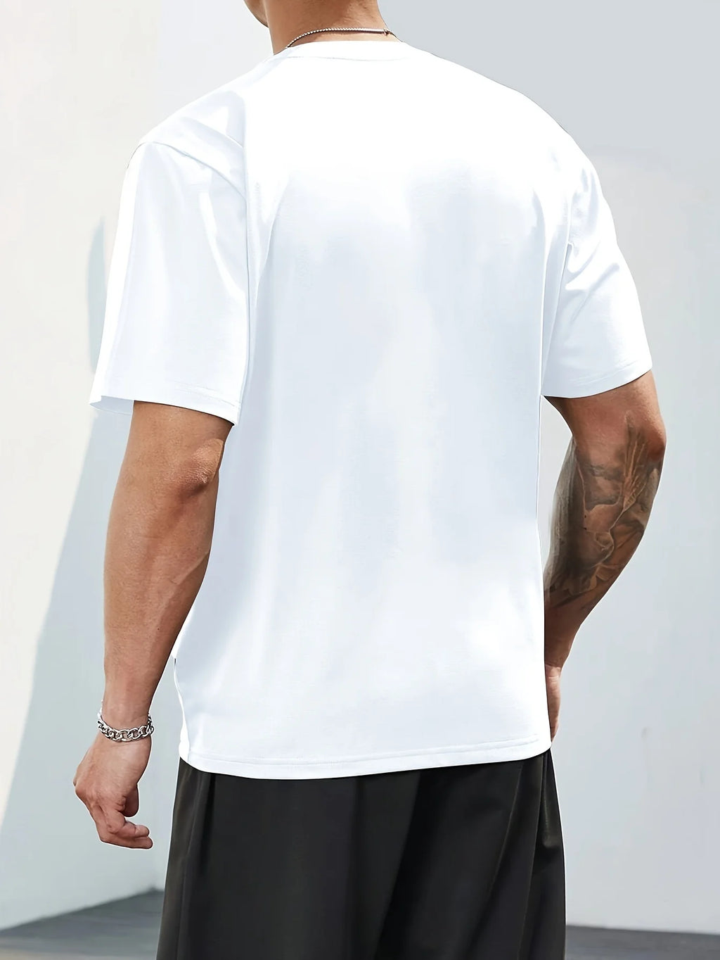 Summer men's 100% cotton comfortable casual loose fit plus size bull pattern print sports round neck short sleeved T-shirt top