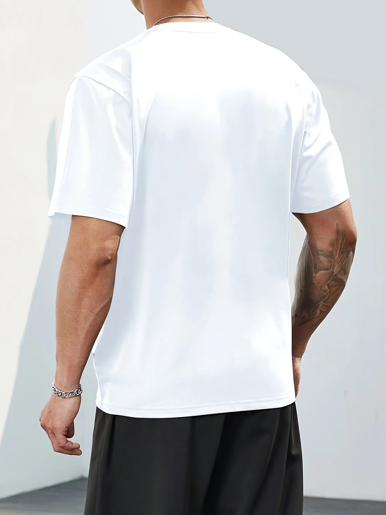 Summer men's 100% cotton comfortable casual loose fit plus size bull pattern print sports round neck short sleeved T-shirt top