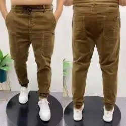 Baggy Corduroy Sweatpants Men Solid Color Casual Spring Autumn Tech Fleece Sport Loose Joggers Harem Pants Male Long Trousers