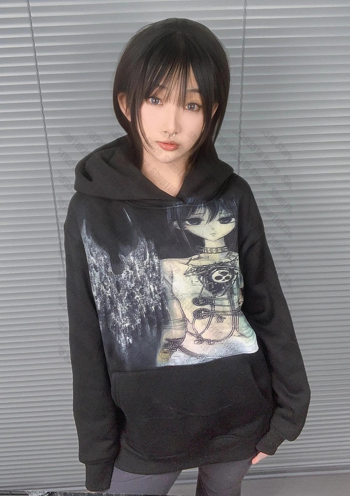 Womens Clothing Women's Sweatshirt Aesthetic Sweatshirts Y2k Clothes Grunge Hoody Anime Hoodie Graphic Kpop Top Vintage Y 2k Emo