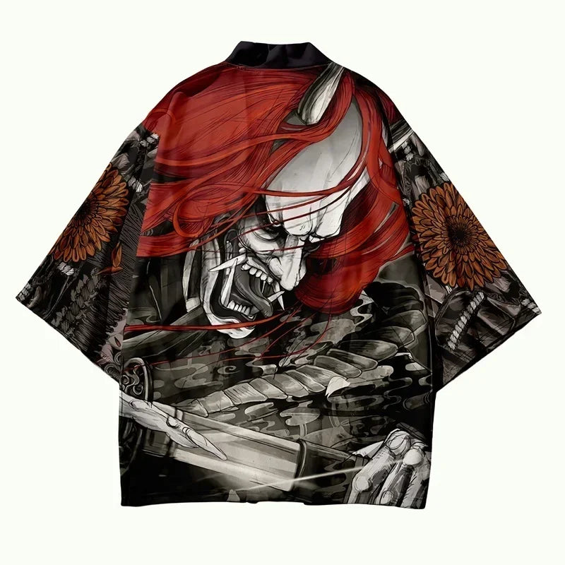 Japanese Traditional Samurai Kimono Summer Men &  Women Japan Harakuju Cardigan Yukata Fashion Unisex Anime Streetwear Haori