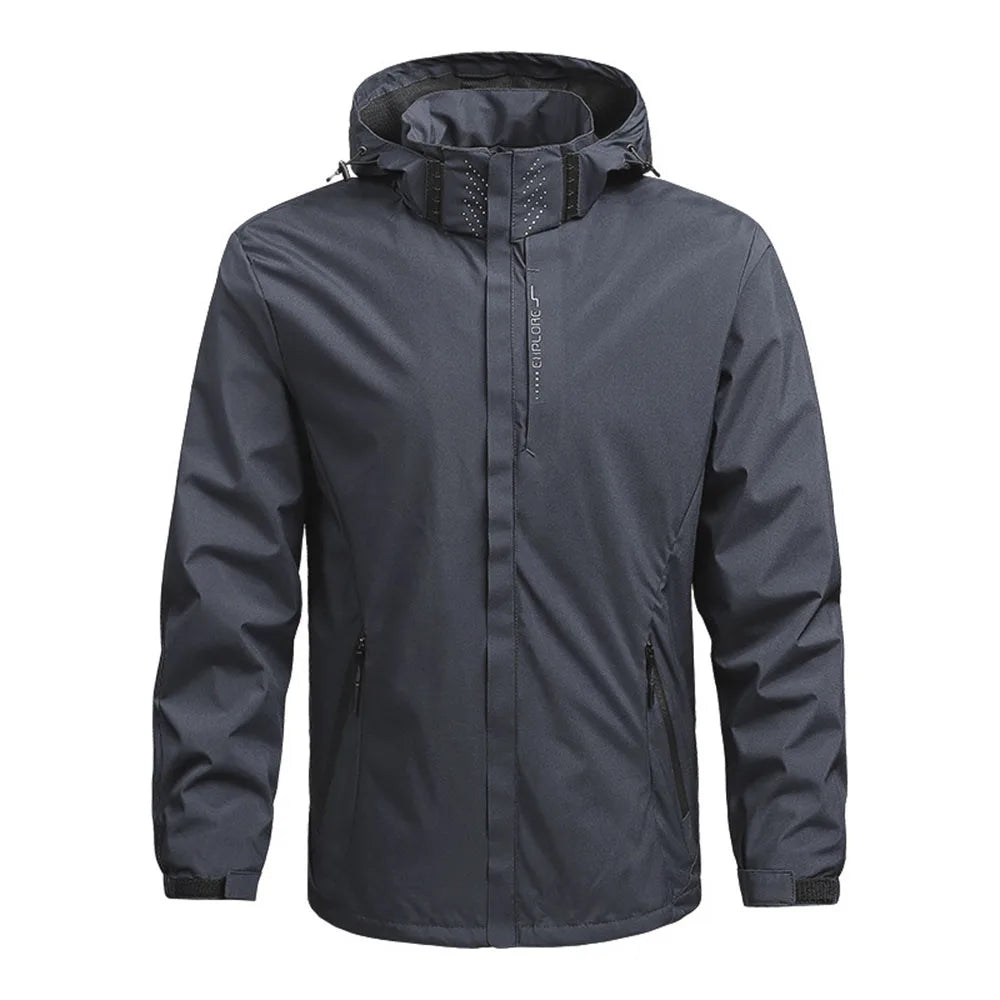 Men's Outdoor Waterproof Raincoat Lightweight Cycling Coat with Hood Streetwear Hiking Windproof Jacket Climbing Outdoor Jackets