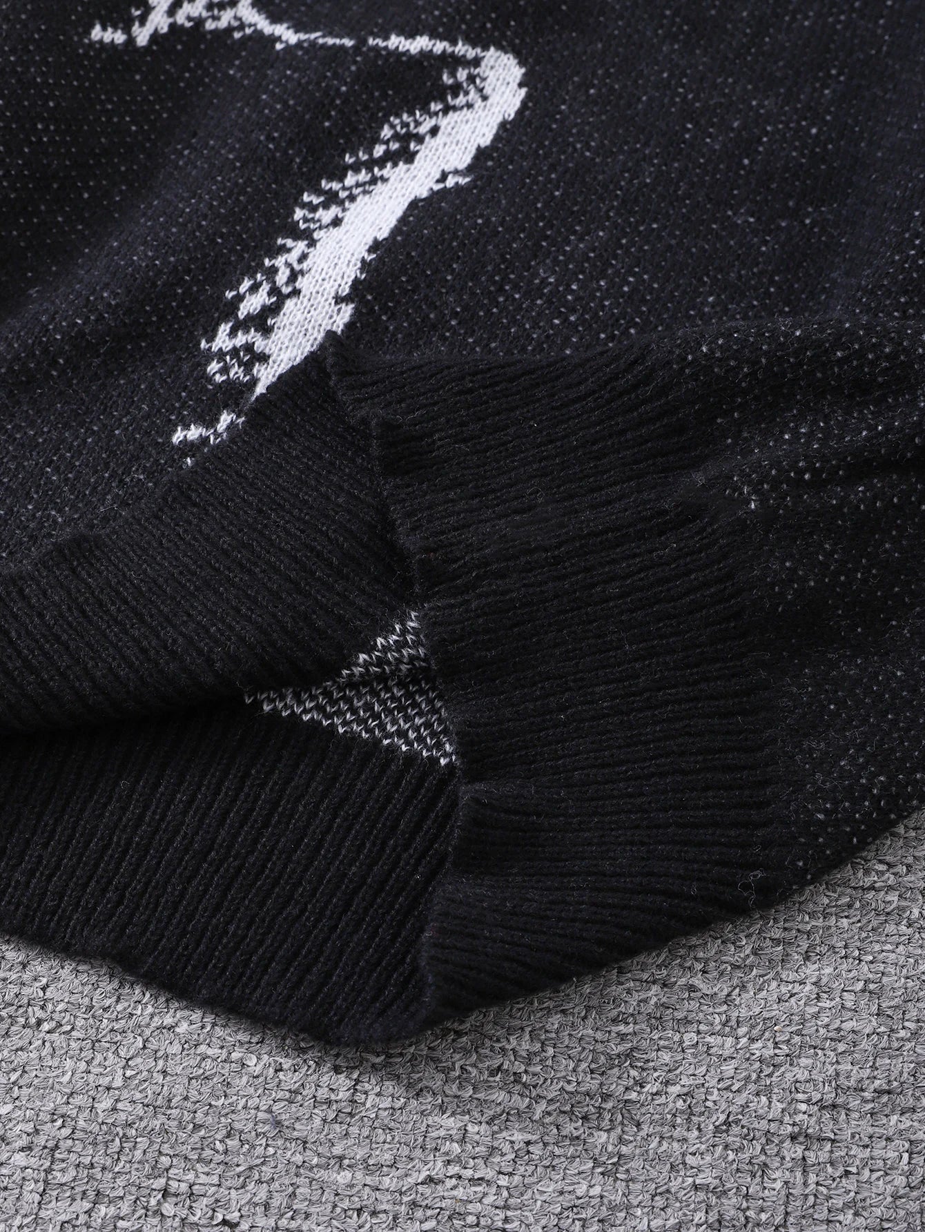 New Popular Autumn and Winter Simple Kitten Jacquard Double-Sided Pattern Pullover Sweater Casual Round Neck Knitted Men's Pullover