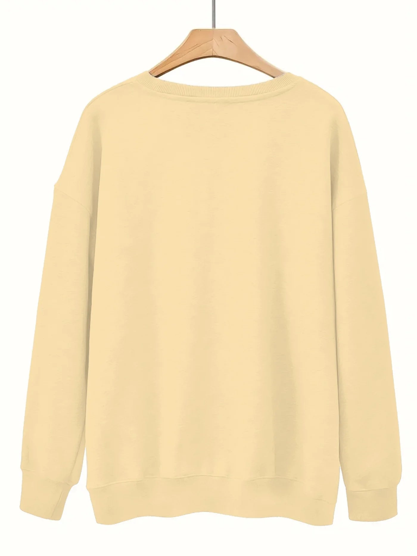 Women's autumn and winter casual loose and comfortable warm cat pattern printed round neck long sleeved pullover