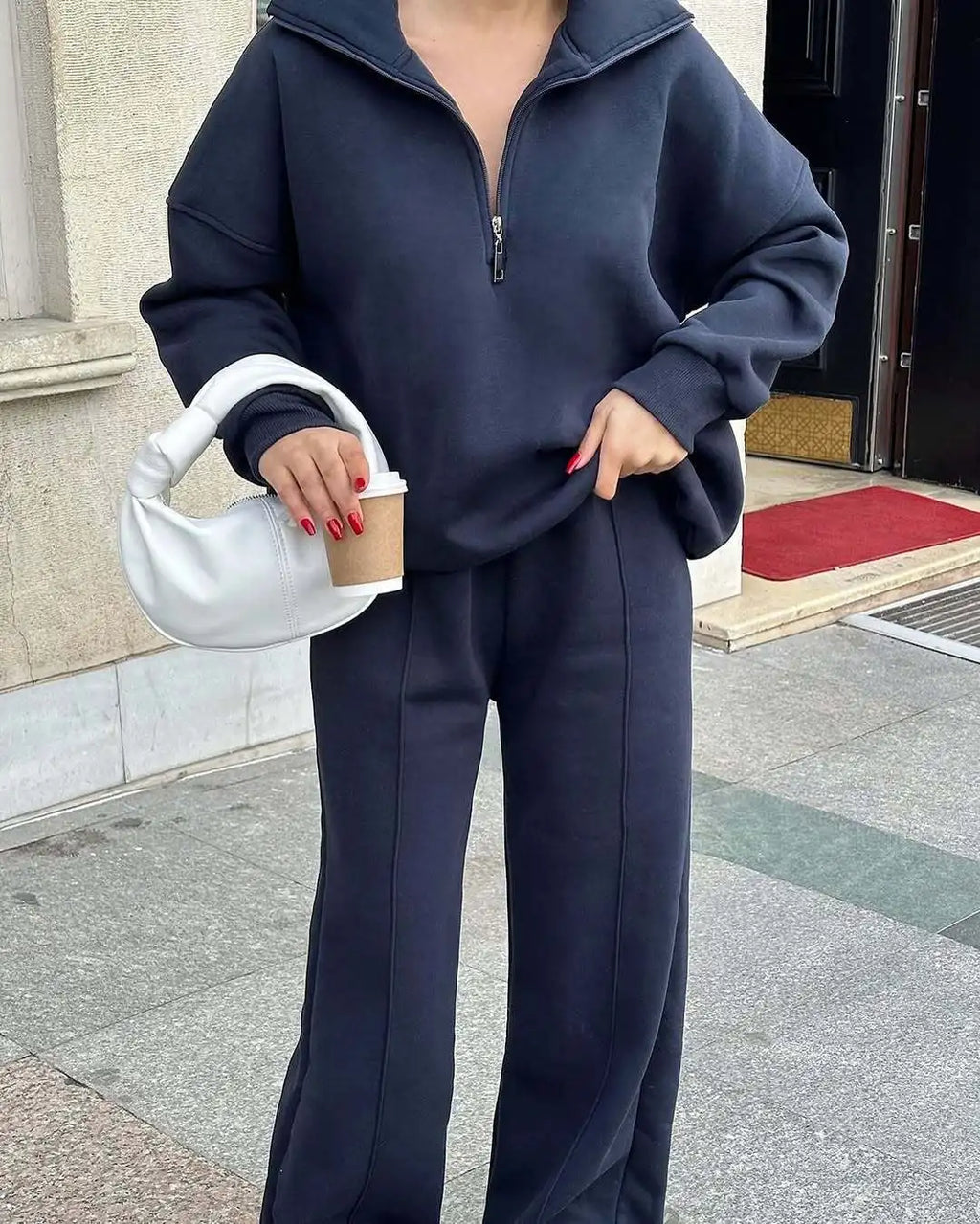 Fashion Autumn Winter Pants Sets Women Fashion Solid Color Pullover Sweatshirt Trousers Two Piece Set Female Casual Streetwear