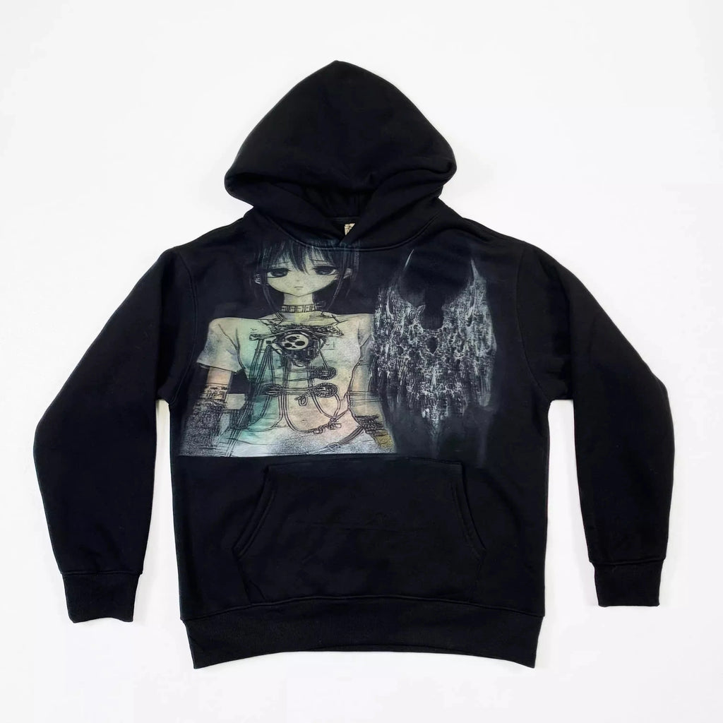 Womens Clothing Women's Sweatshirt Aesthetic Sweatshirts Y2k Clothes Grunge Hoody Anime Hoodie Graphic Kpop Top Vintage Y 2k Emo