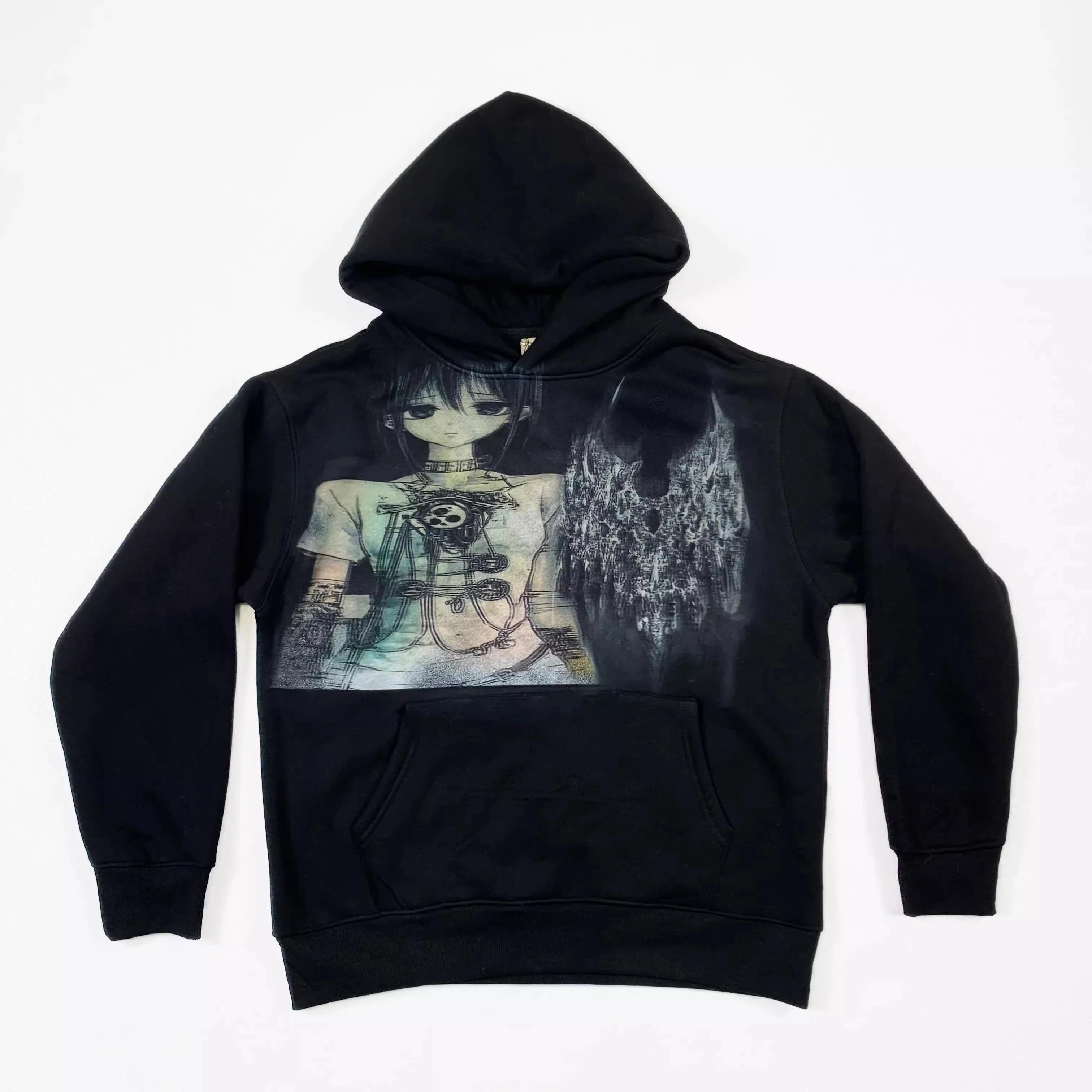 Womens Clothing Women's Sweatshirt Aesthetic Sweatshirts Y2k Clothes Grunge Hoody Anime Hoodie Graphic Kpop Top Vintage Y 2k Emo