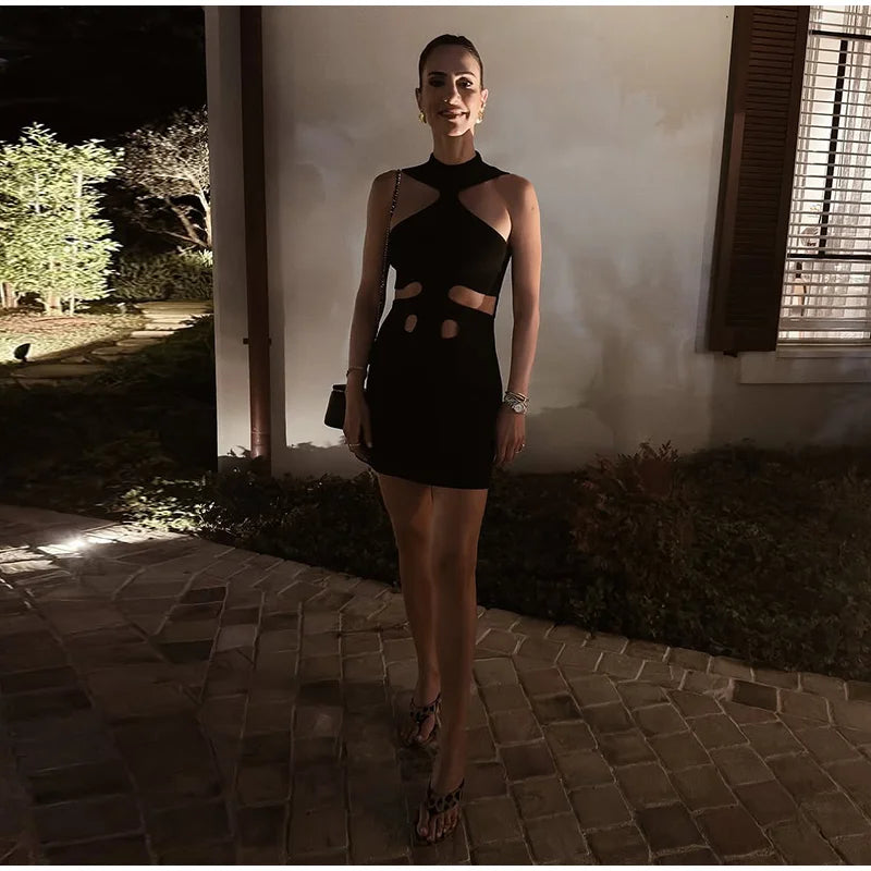 Women Elegant Maxi Dress Keyhole Neckline Braided Trim Sleeveless Backless High Slit Hem Solid Dresses 2026 Summer Fashion Gown