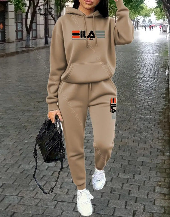 Womens Clothing Autumn Winter Hoodies Pants Fashion High Quality Aesthetic Luxury Brand Designer Streetwear Pants Sets for Women