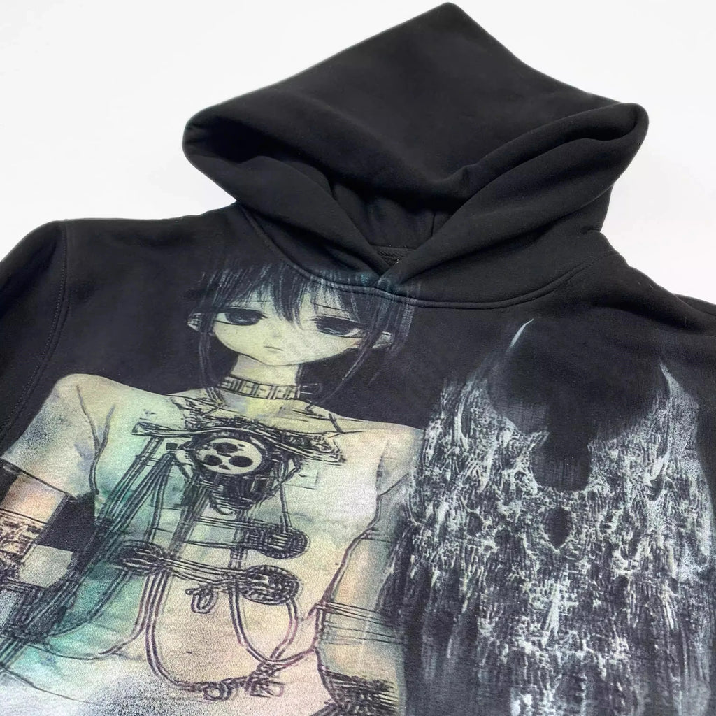 Womens Clothing Women's Sweatshirt Aesthetic Sweatshirts Y2k Clothes Grunge Hoody Anime Hoodie Graphic Kpop Top Vintage Y 2k Emo
