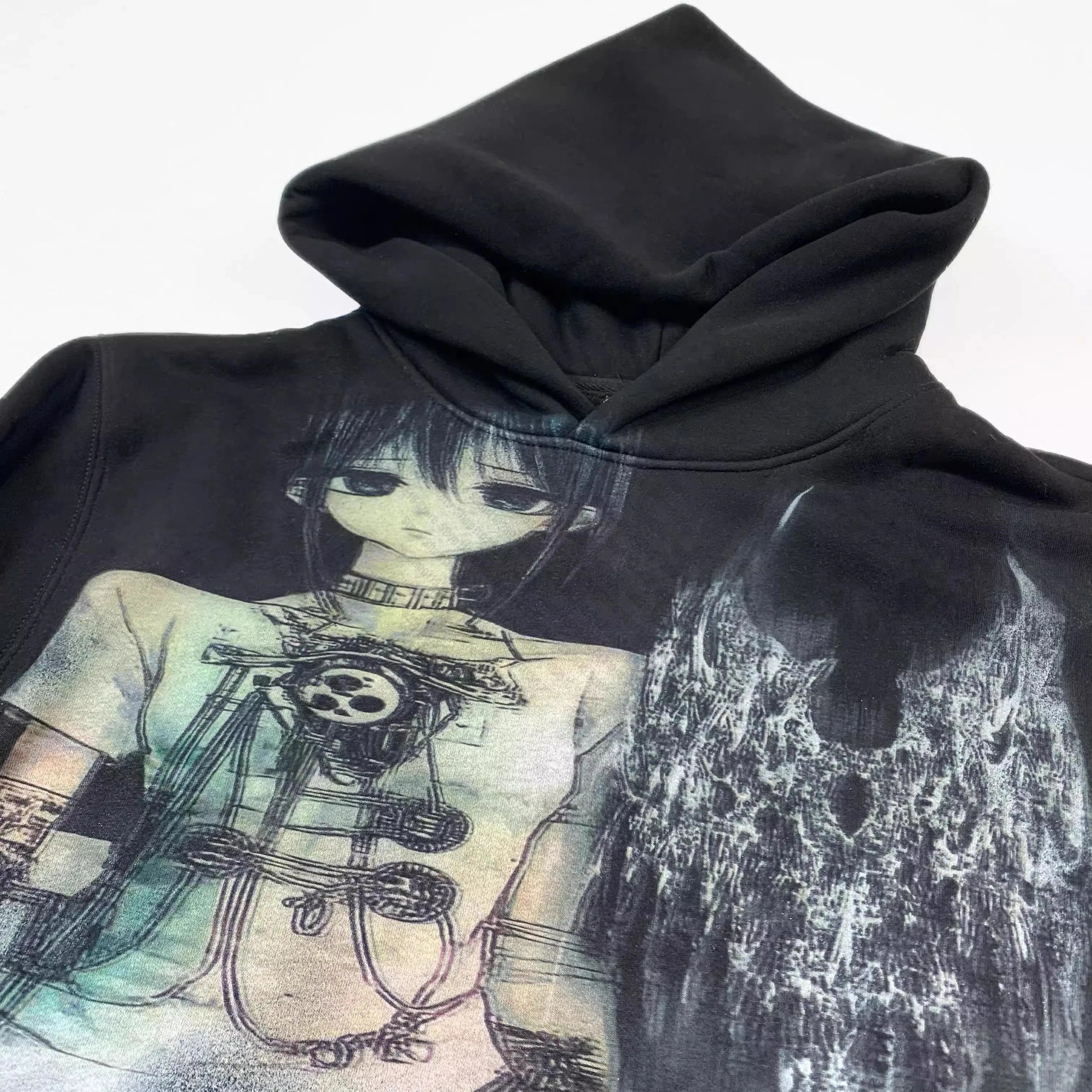 Womens Clothing Women's Sweatshirt Aesthetic Sweatshirts Y2k Clothes Grunge Hoody Anime Hoodie Graphic Kpop Top Vintage Y 2k Emo