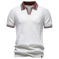 AIOPESON Men's Polo Shirt 100% Cotton Soft Skin Friendly Solid Color Collar Elegant Casual Old Money Style Men Clothing