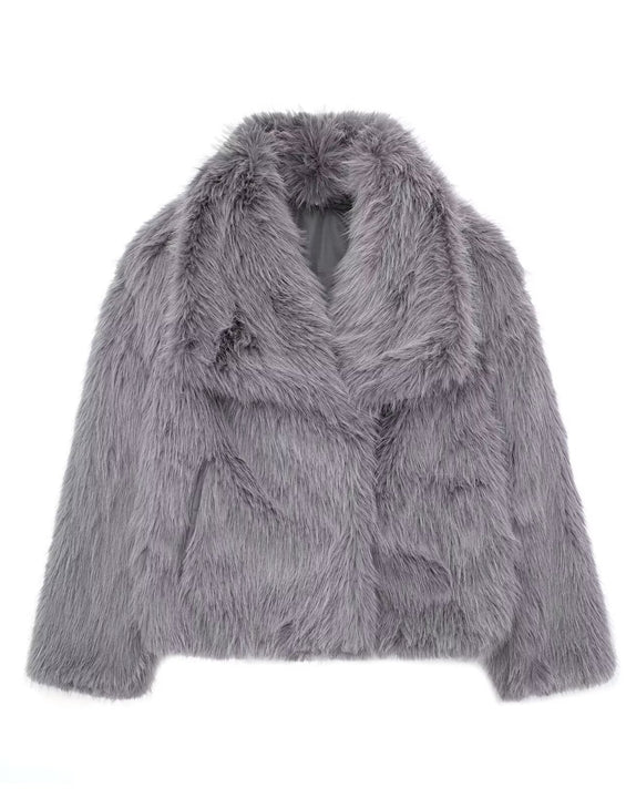 Fluffy Lapel Winter Coat